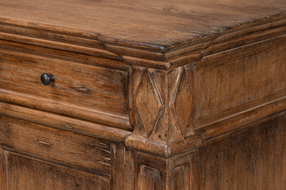 Diamond Wall Sideboard Brown With Drawers