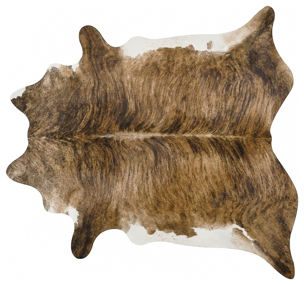Pergamino Brindle White Belly Cowhide Rug, Extra Large