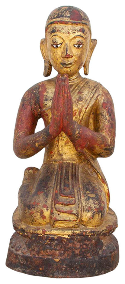 Burmese Sariputra Gilded Monk