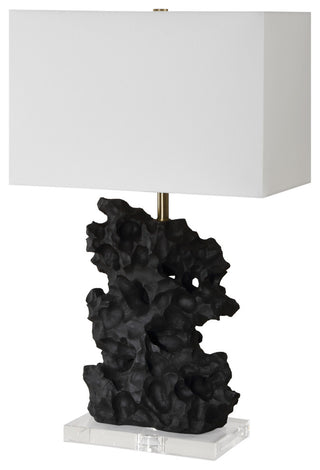 Uttermost Basalt Black Stone Table Lamp