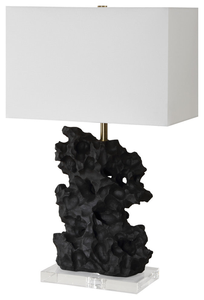 Uttermost Basalt Black Stone Table Lamp