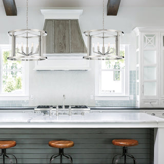 Libby Langdon for Crystorama Devon 6 Light Polished Nickel Lantern