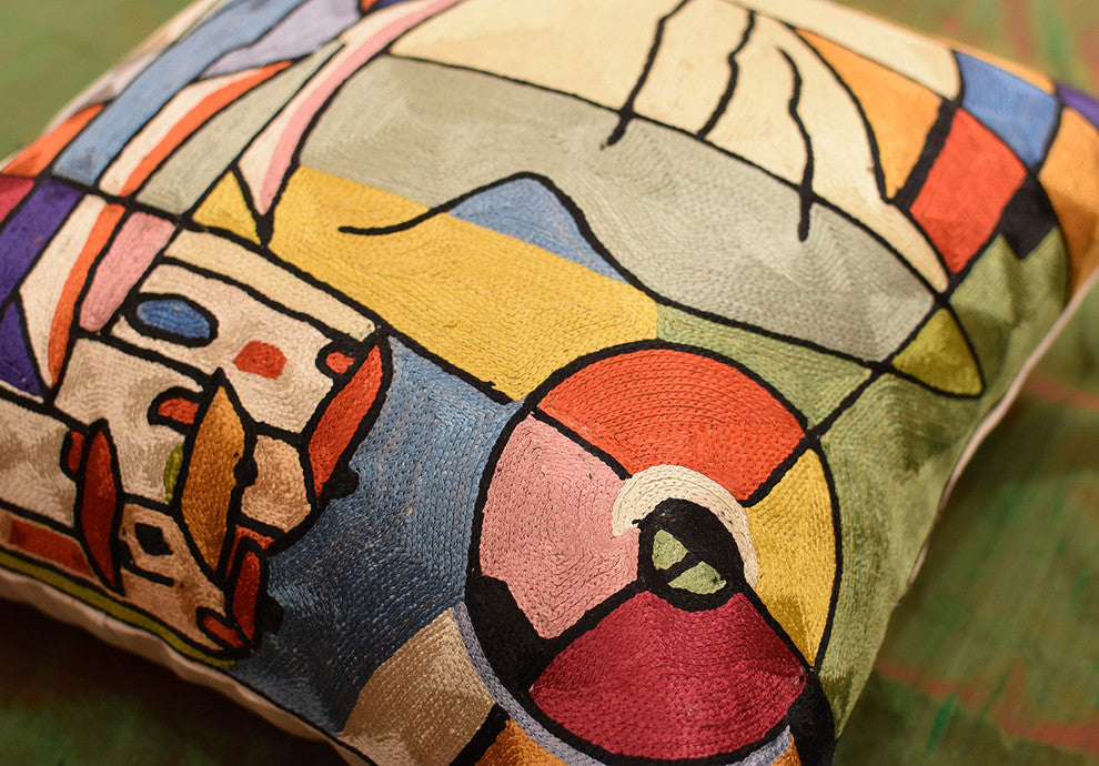 Americana North Atlantic by Alfred Gockel Accent Pillow Cover Art Silk 18x18"