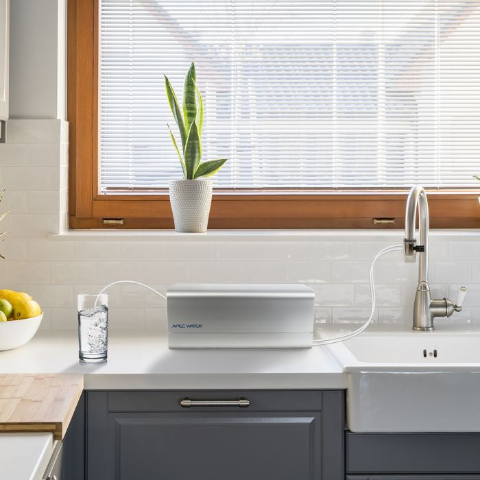 APEC Ultimate Portable 90 GPD Countertop Reverse Osmosis Water System with Case