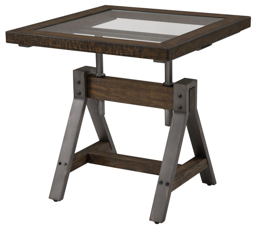 Modus Medici End Table in Charcoal Brown