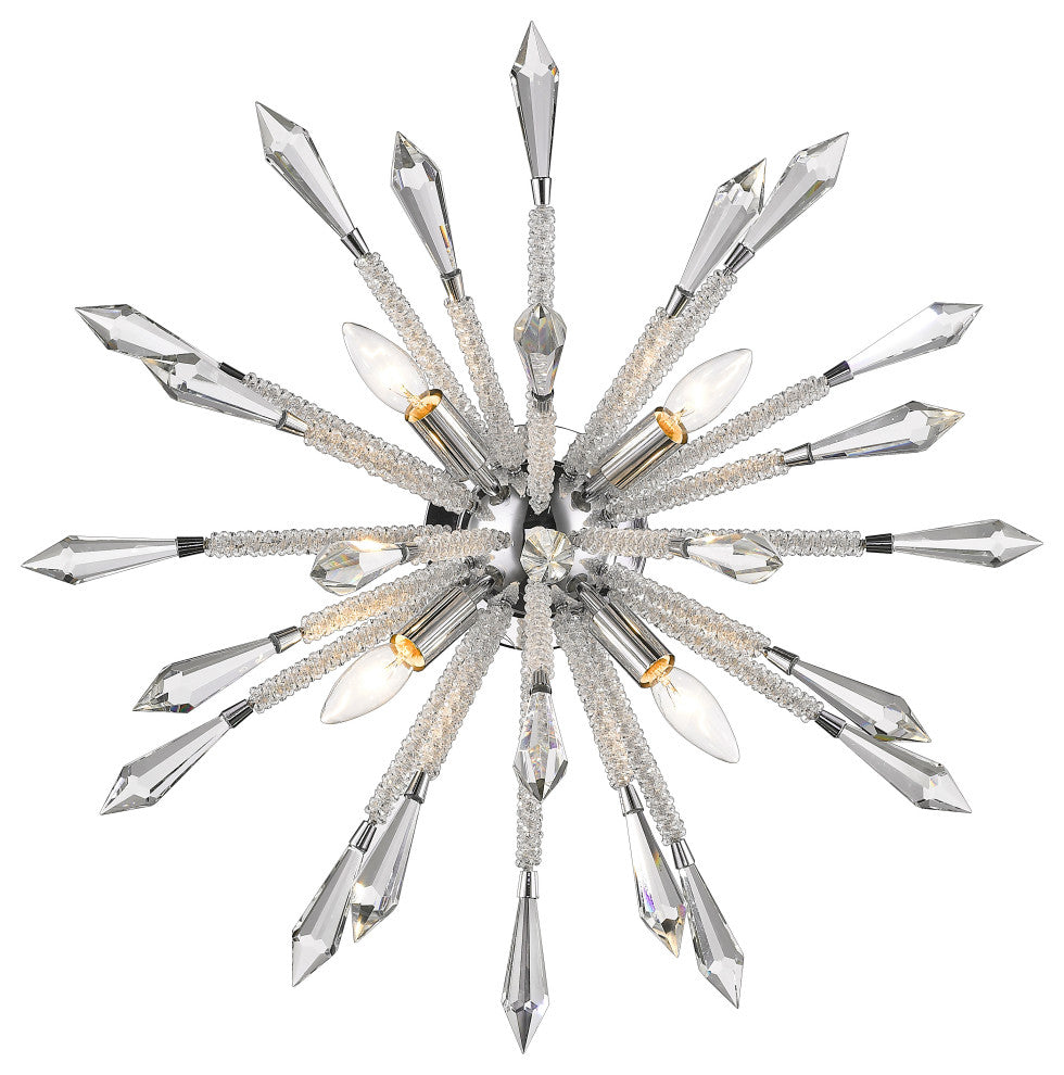 Zlite 4002F4 4-Light Flush Mount, Clear