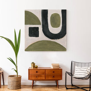 Abstract Trendy Shapes 36 x 36 Canvas Wall Art