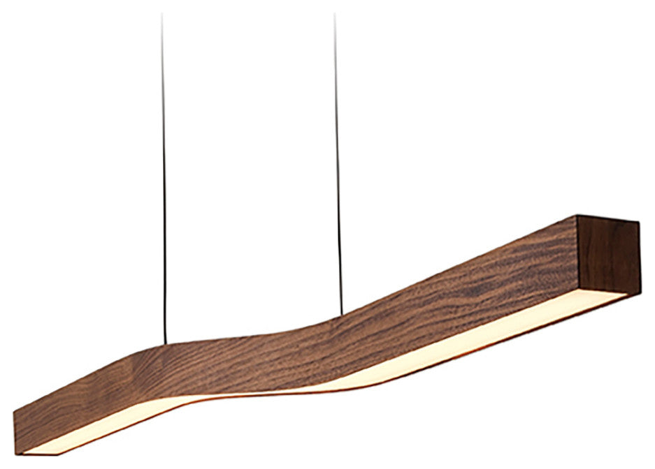 Camur LED Linear Pendant, Wood: Walnut