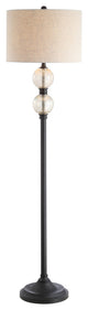 January 60" Glass, Metal LED Floor Lamp, Mercury Glass