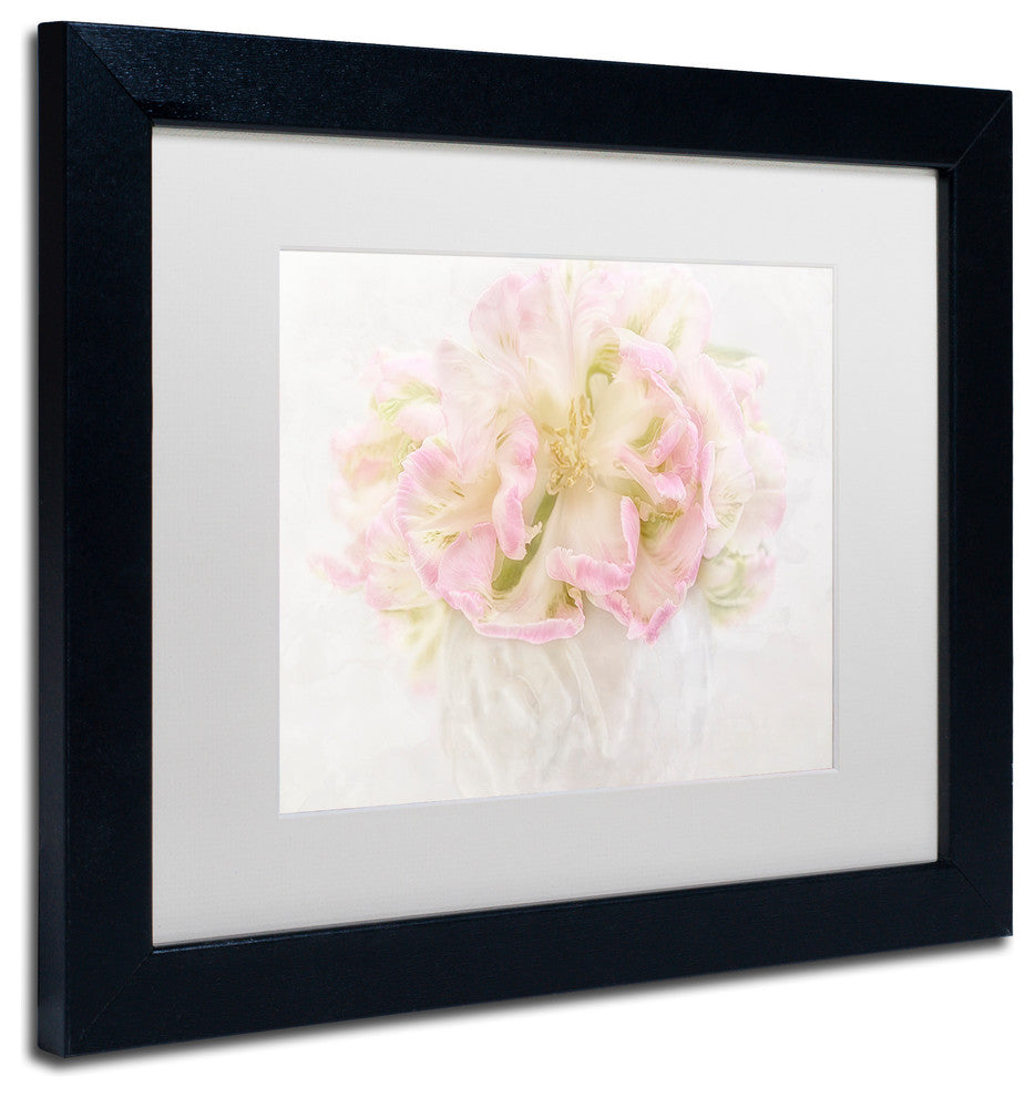Cora Niele 'Pink Parrot Tulips Bouquet' Matted Framed Art