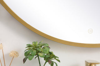 Modern Brass Led Mirror