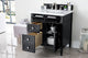 Brittany 30" Single Vanity, Black Onyx, Carrara Marble