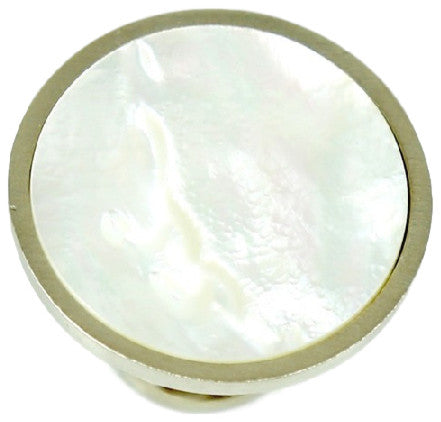 Mother of Pearl Knob, Satin Nickel