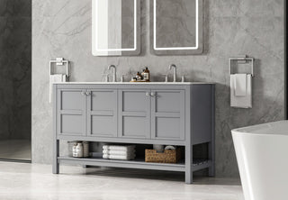Home Living 54" Double Bathroom Vanity, Grey