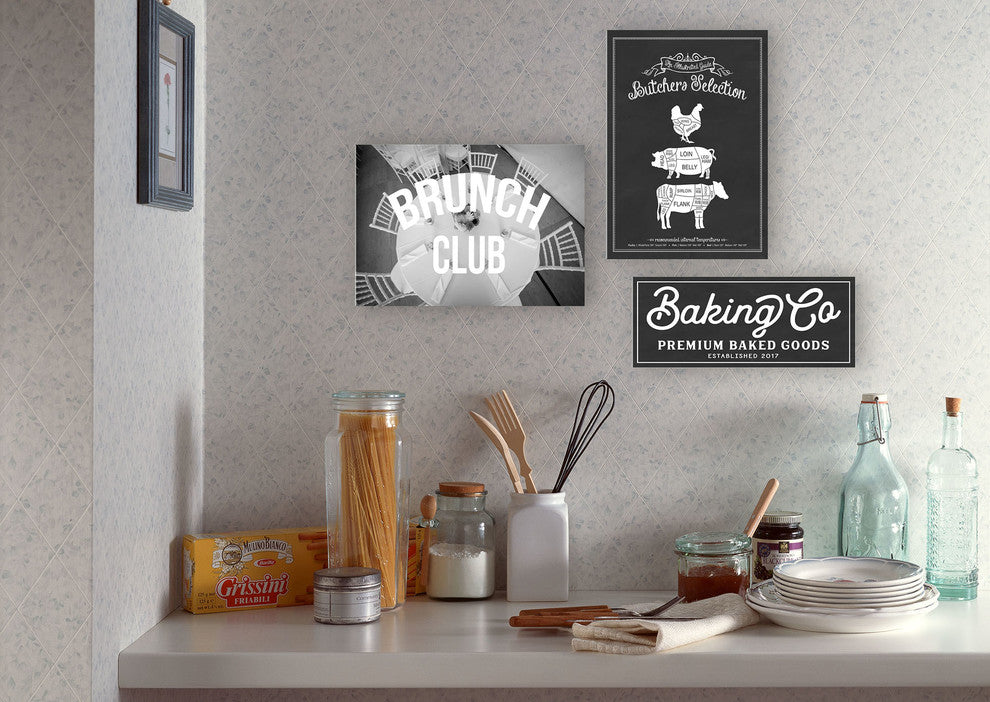 Brunch Club Table, 12.5"x18.5", Wall Plaque Art