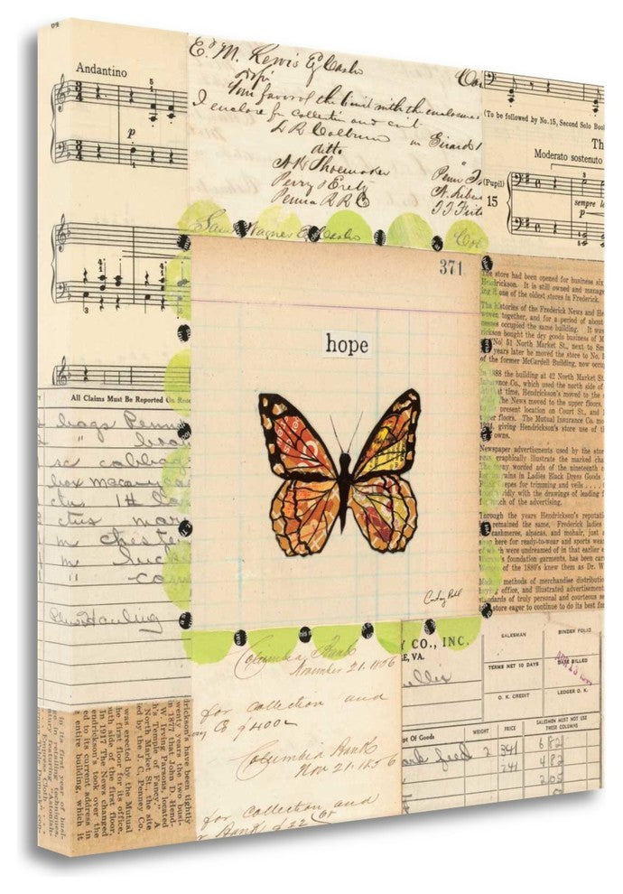 "Hope Butterfly" By Courtney Prahl, Giclee Print on Gallery Wrap Canvas