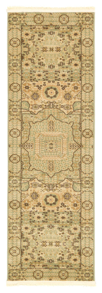 Unique Loom Light Green Jackson Palace 2'' 0 x 6'' 0 Runner Rug