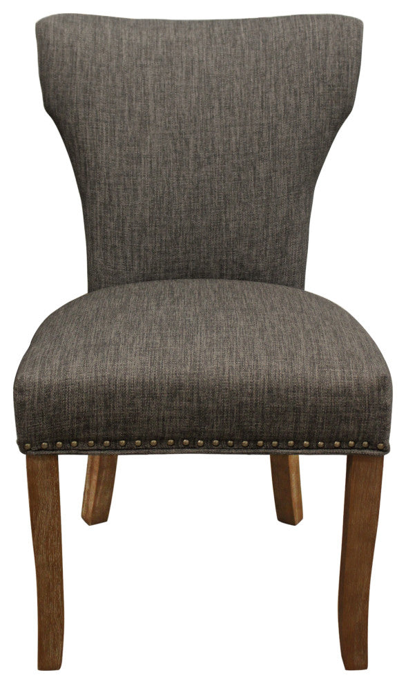 Lavaca 5-Piece Dining Set, 72" Oval Dining Table and 2 Sets of Grey Chairs