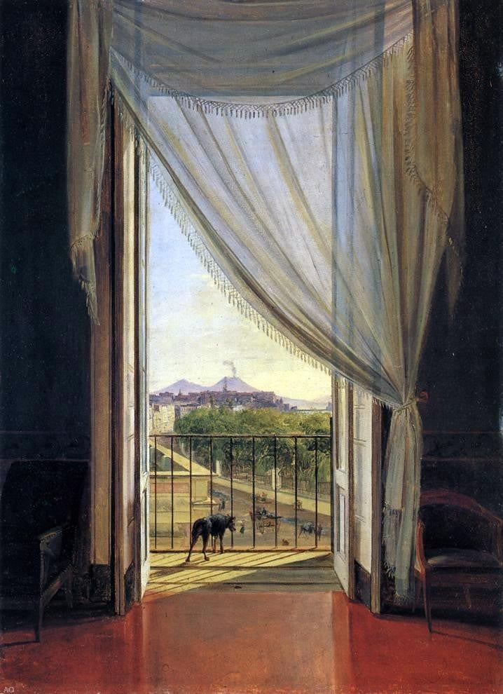 Franz Ludwig Catel View of Naples through a Window Wall Decal