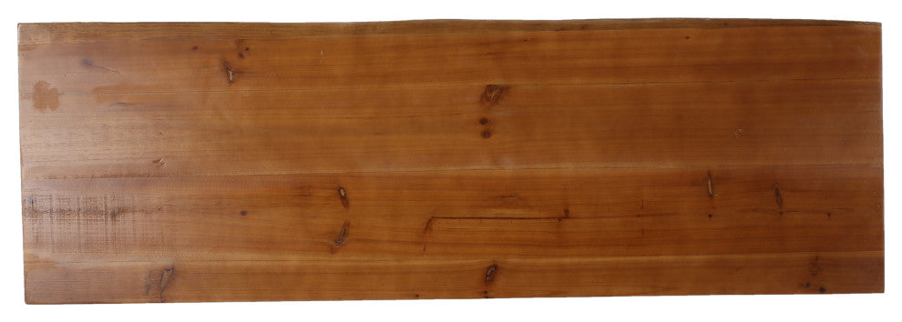 GDF Studio Regent Natural Finish Firwood Faux Live Edge Console Table