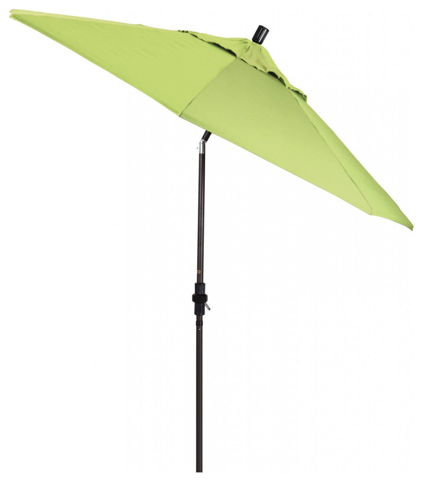 9' Bronze Collar Tilt Crank Lift Aluminum Umbrella, Parrot