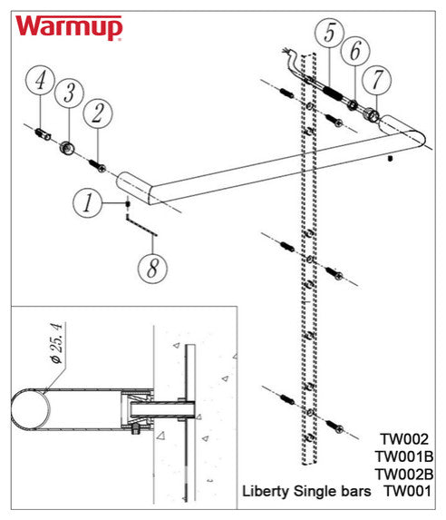 WarmUp Electric Towel Warmers - 4 Liberty Single Bars