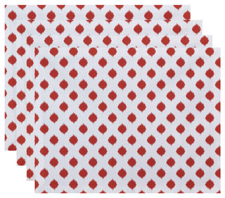 Cop-Ikat Geometric Print Placement, Seed, Set of 4