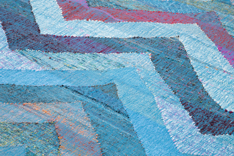 Rug N Carpet - Handwoven Turkish 12' 2'' x 13' 7'' Flatweave Wool Kilim Rug