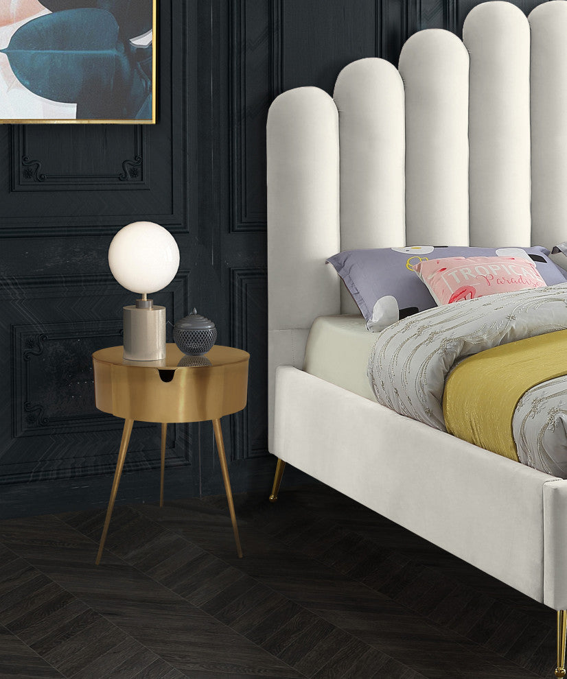 Bali Metal Side Table/Nightstand, Gold