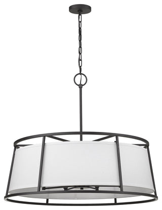 Z-Lite 1935-32 Lenyx Pendant 8 Light 32"W Drum Chandelier - Iron Ore