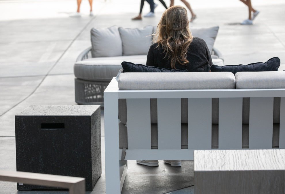 Newport Modern Design In Spectrum Indigo Outdoor Loveseat