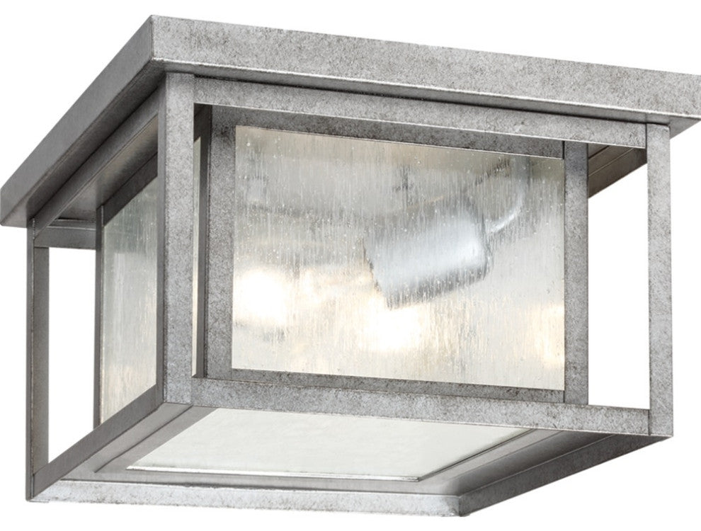Generation Lighting 78027 Hunnington 2 Light 10"W Outdoor Flush - Weathered