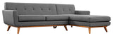 Modern Gray Engage Right-Facing Sectional Sofa