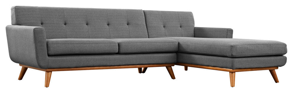 Modern Gray Engage Right-Facing Sectional Sofa
