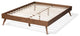 Lissette Mid-Century Modern Walnut Brown Wood Queen Size Platform Bed Frame