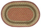 Olive/Burgundy/Gray Oval Braided Rug 20"x30"