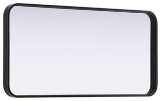 Home Living Contour Metal Rectangle Mirror 18x36, Black