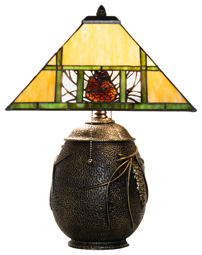 Meyda Lighting 67850 19.5"H Pinecone Ridge Table Lamp