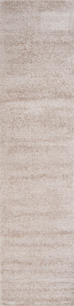 Haze Solid Low-Pile Runner Rug, Beige, 2'x10'