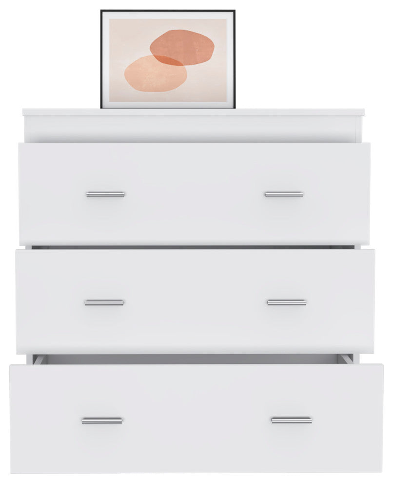 Dove Three Drawers, White