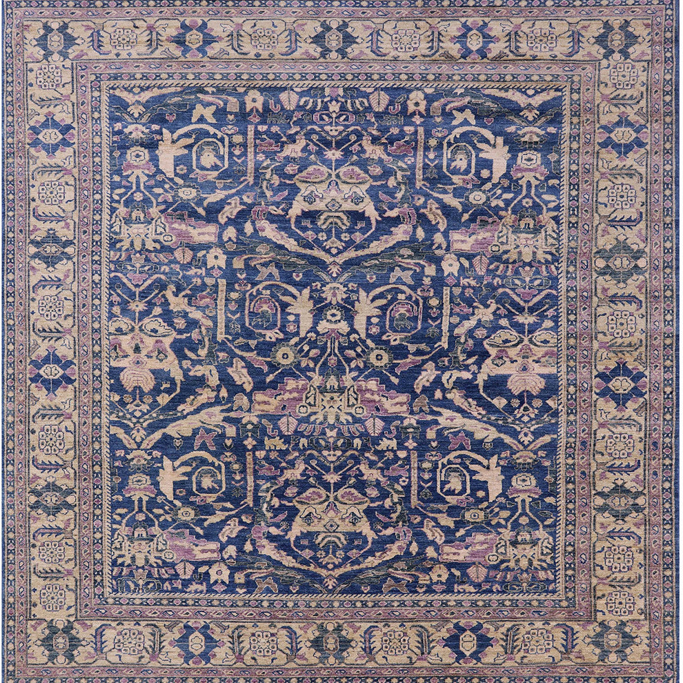 Ahgly Company Indoor Square Mid-Century Modern Area Rugs, 7' Square