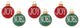 Joy and Noel Ball Ornament, 6-Piece Set
