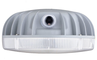 Gray Aluminum LED Outdoor Security Flood Light, Dusk to Dawn, 5000 Lumens