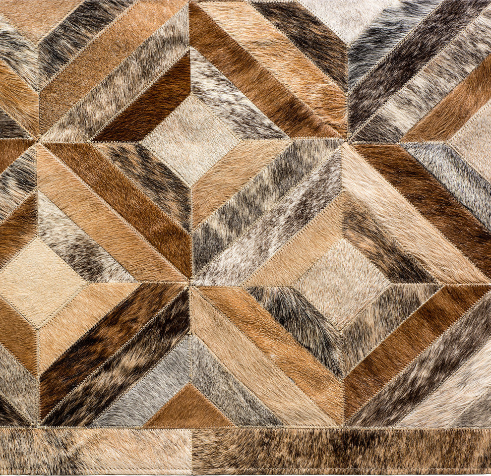 Cowhide Patchwork Rug, Pandora, Jasper, 10'x14'