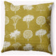 18" x 18" Field of Trees Indoor/Outdoor Polyester Throw Pillow, Muted Gold