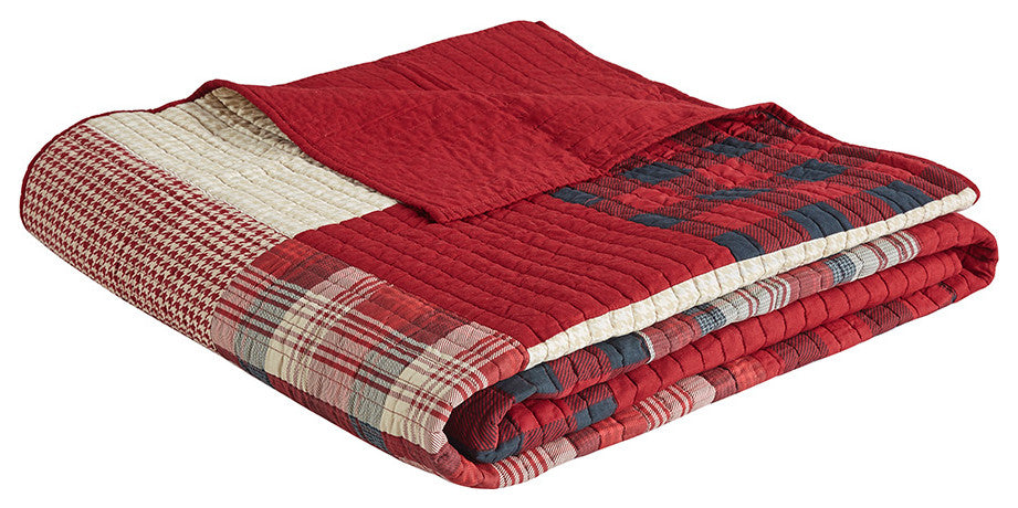 Woolrich Sunset Oversized Cotton Coverlet Mini Set, Red