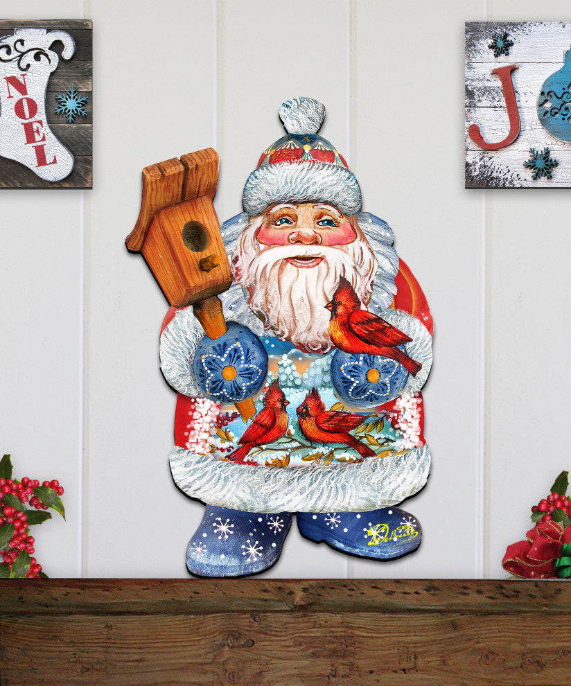 Holiday Bird, Wooden Decorative Door Hanger