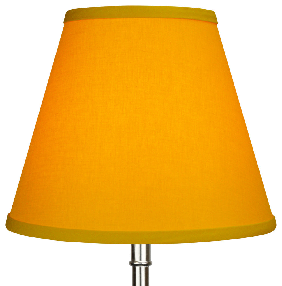 Fenchel Shades 6"x11"x9" Brass Spider Attachment Empire Lamp Shade, Linen Curry