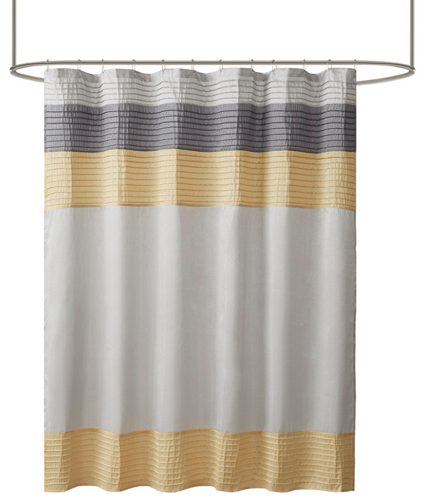 Madison Park Amherst Faux Silk Shower Curtain