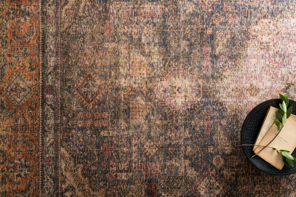 Plum Multi Loren LQ-02 Printed Area Rug by Loloi, 7'6"x9'6"